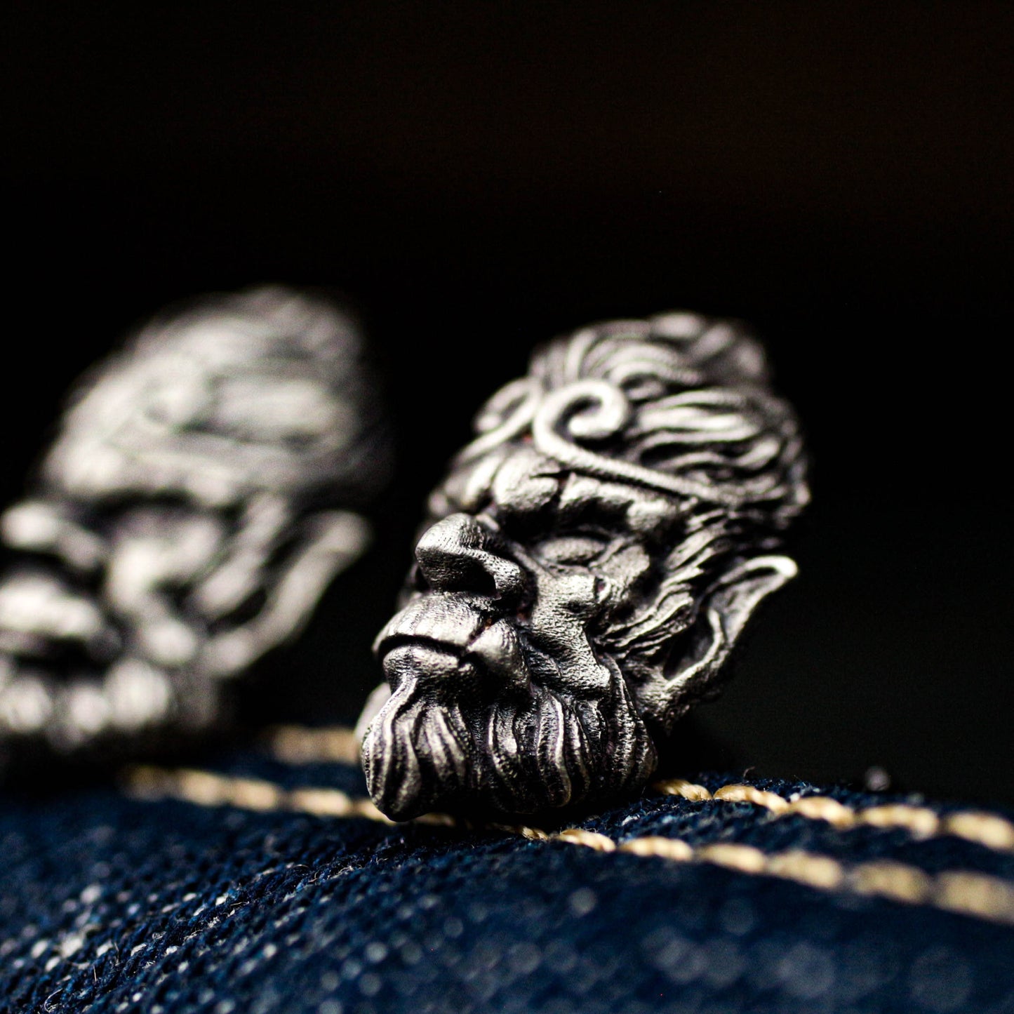 Monkey King Cufflinks - 925 Silver Handmade