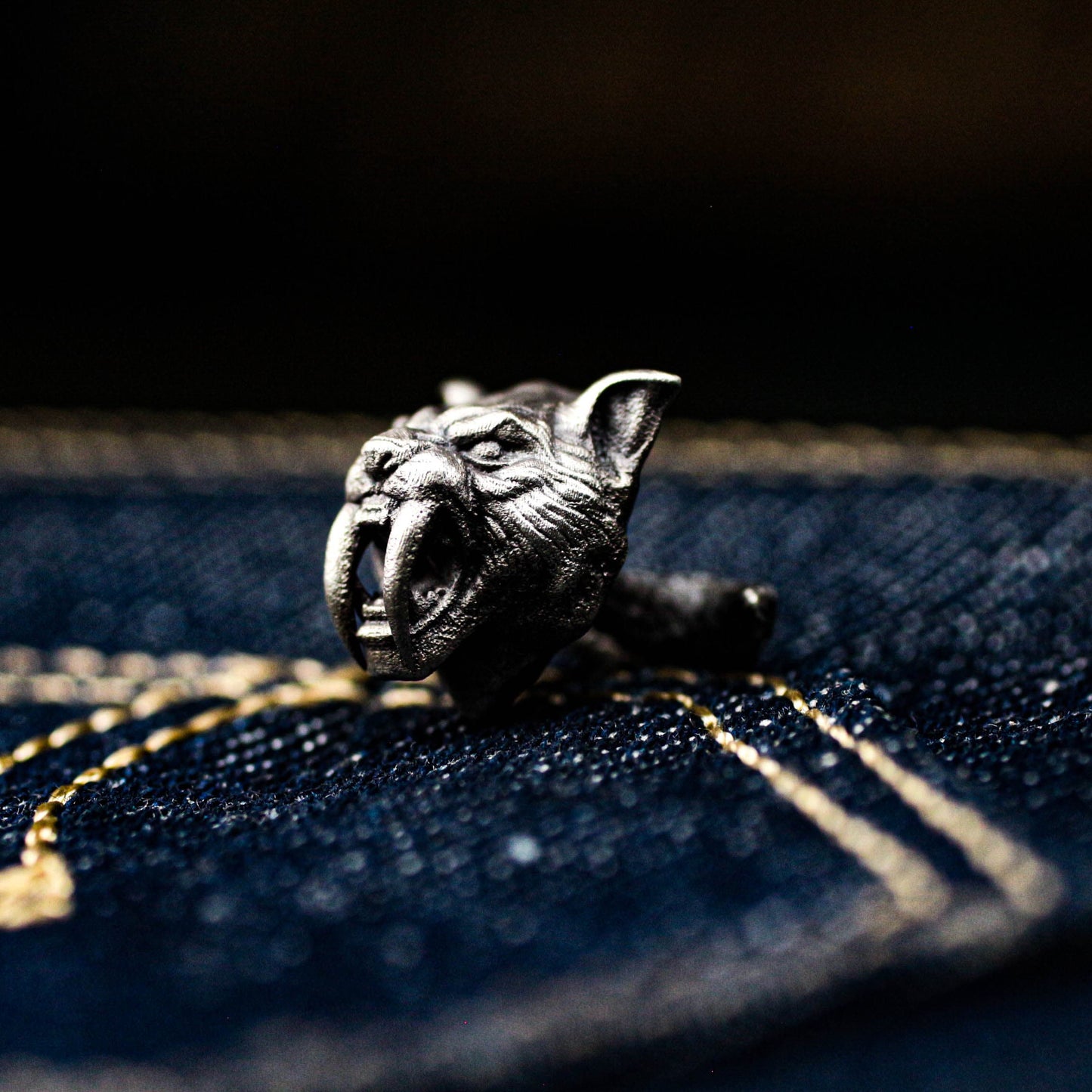Saber-toothed Tiger Cufflinks - 925 Silver Handmade