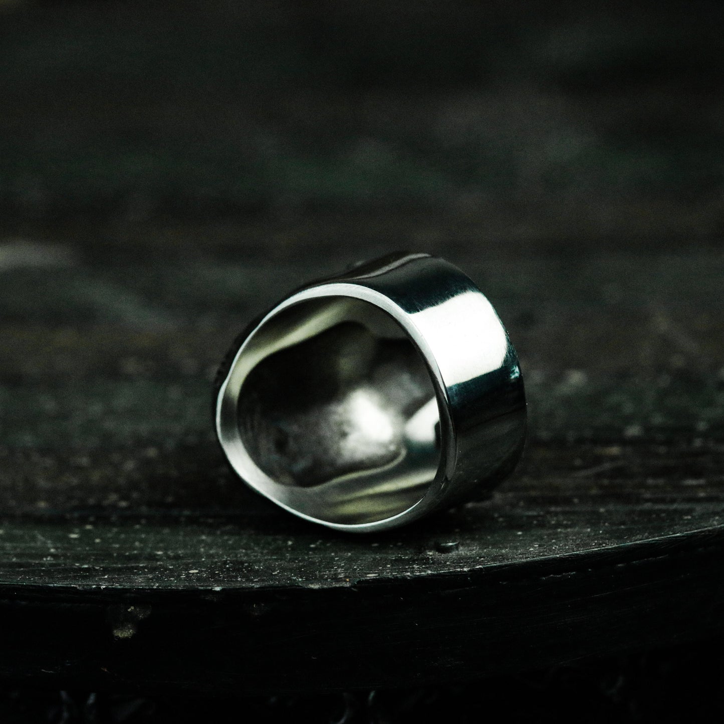 Half Skull Ring - 925 Silver Handmade Gothic Mask