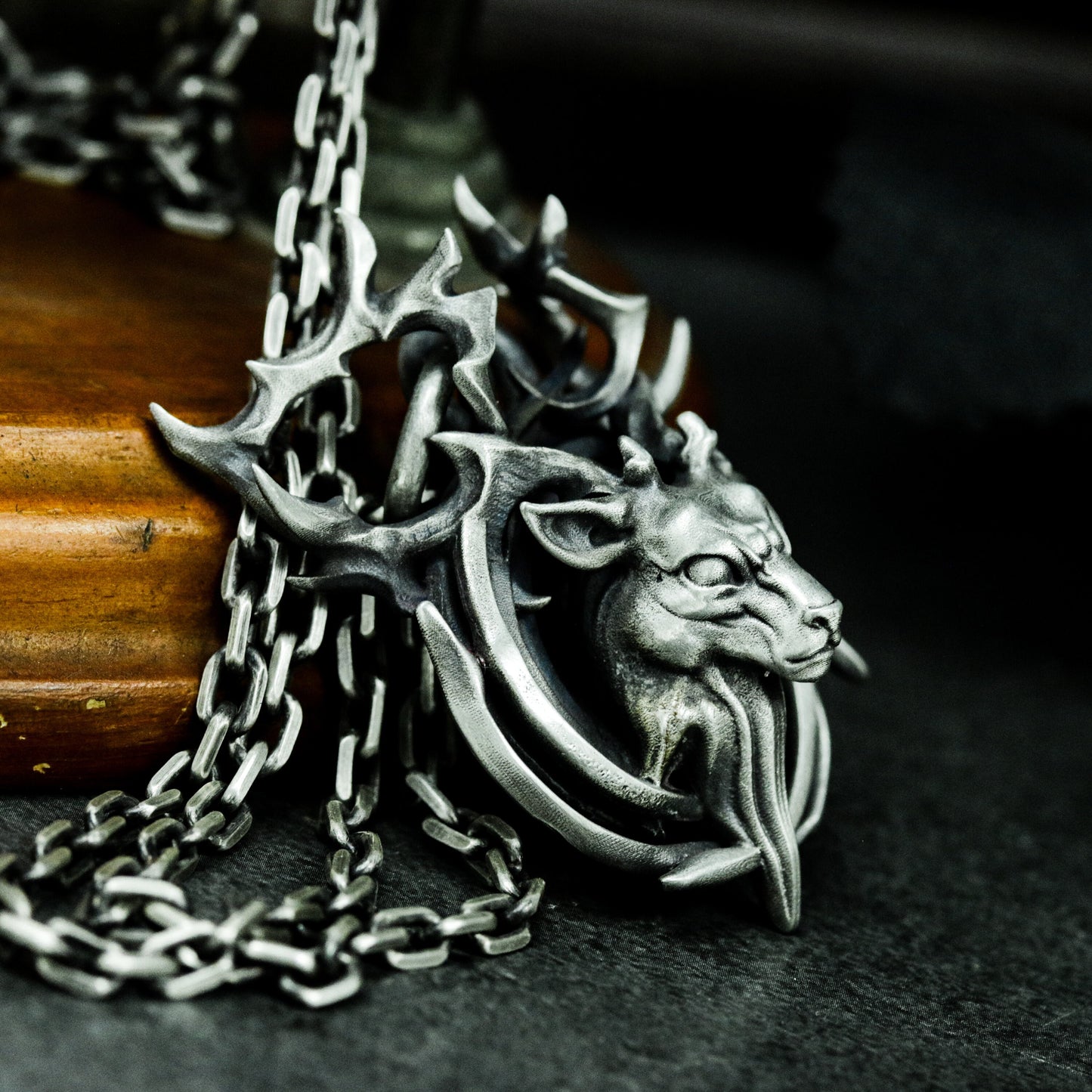 Stag Crown Pendant ¨C 925 Silver Handmade