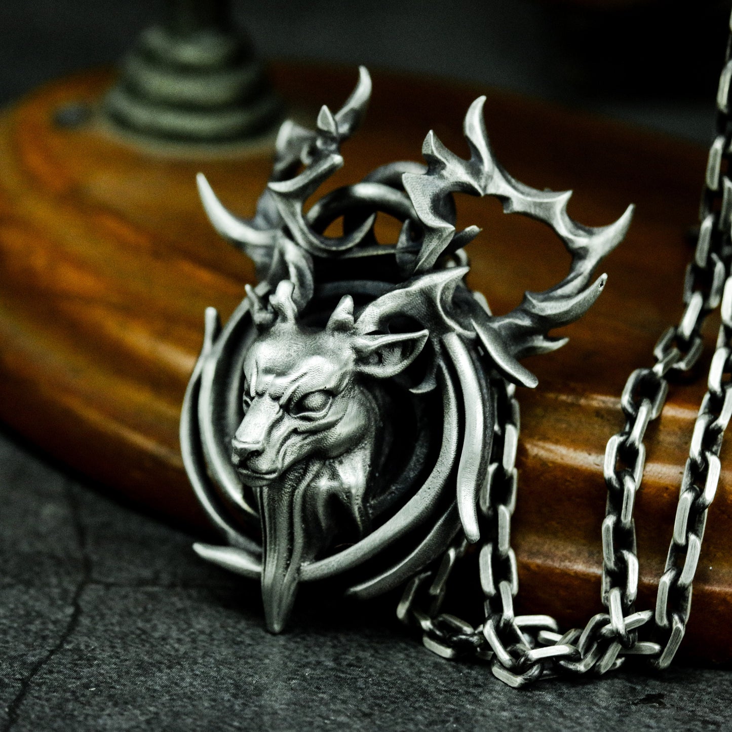 Stag Crown Pendant ¨C 925 Silver Handmade