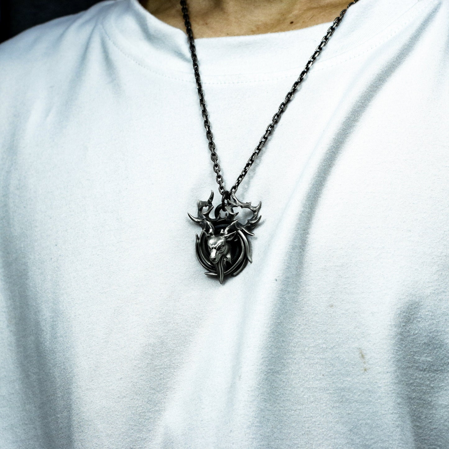 Stag Crown Pendant ¨C 925 Silver Handmade