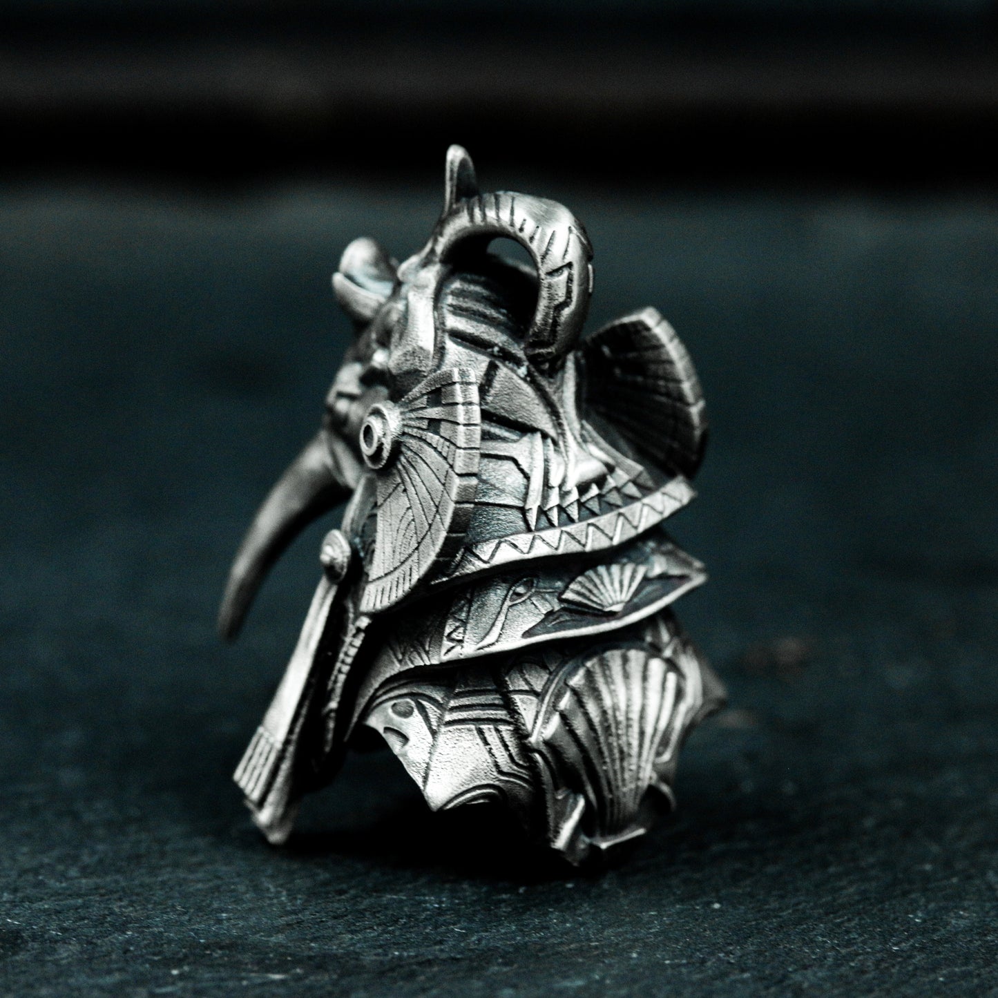 Thoth Ibis Pendant with Cybernetic Style - 925 Sterling Silver Handmade