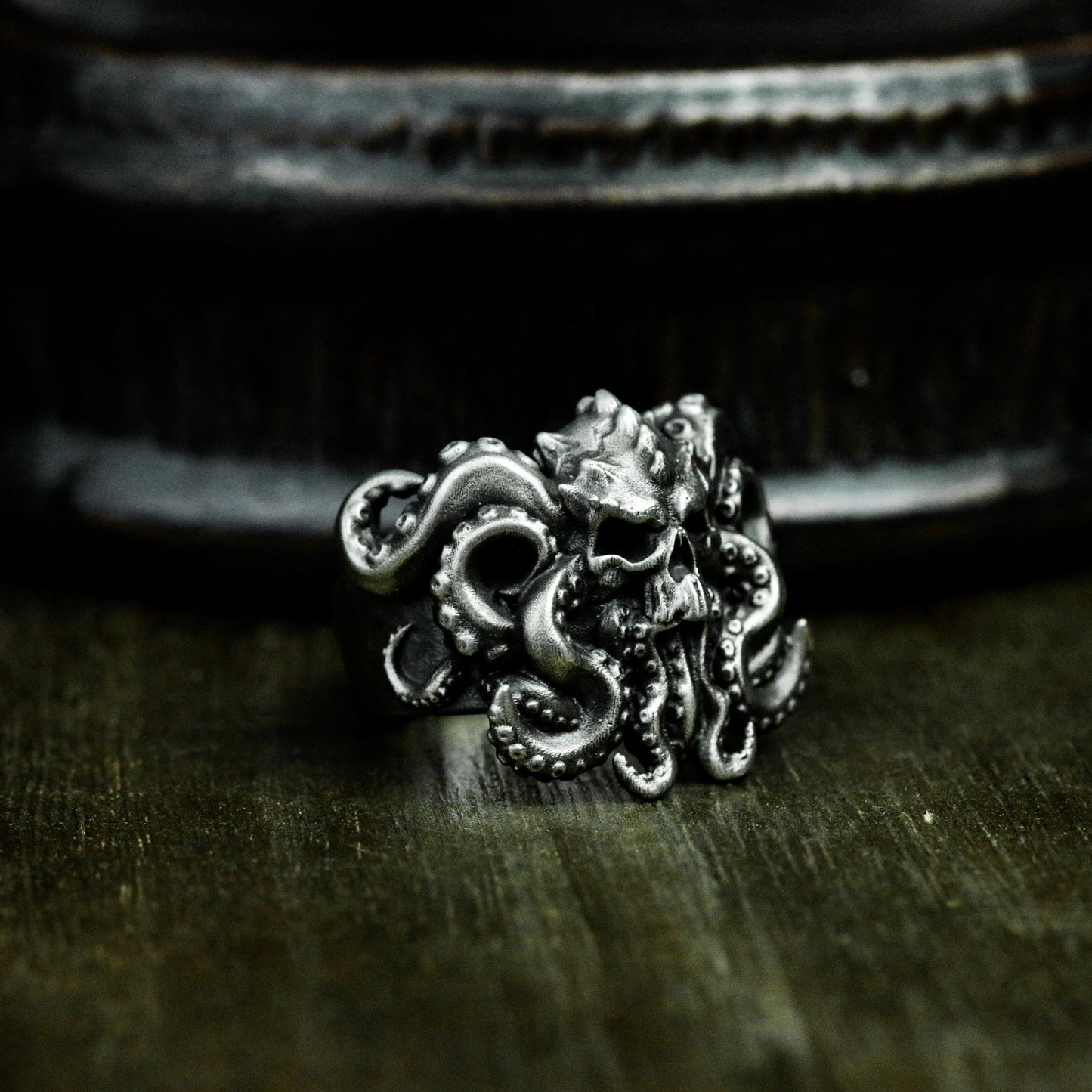 Octopus Tentacle Ring with Twisting Design ¨C 925 Sterling Silver Handmade