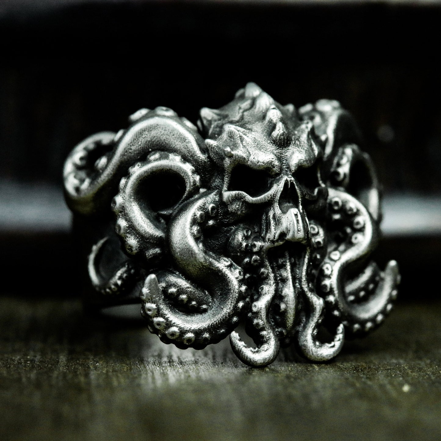 Octopus Tentacle Ring with Twisting Design ¨C 925 Sterling Silver Handmade