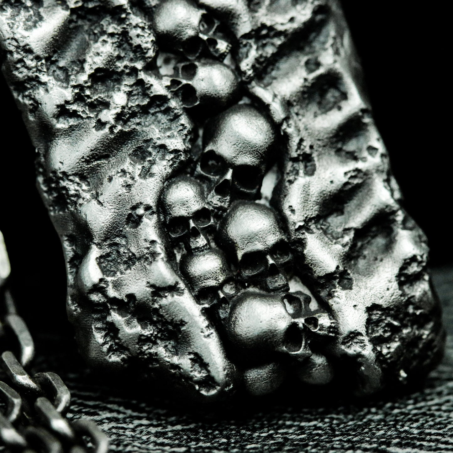 Textured Bone Wall Pendant ¨C 925 Sterling Silver Handmade