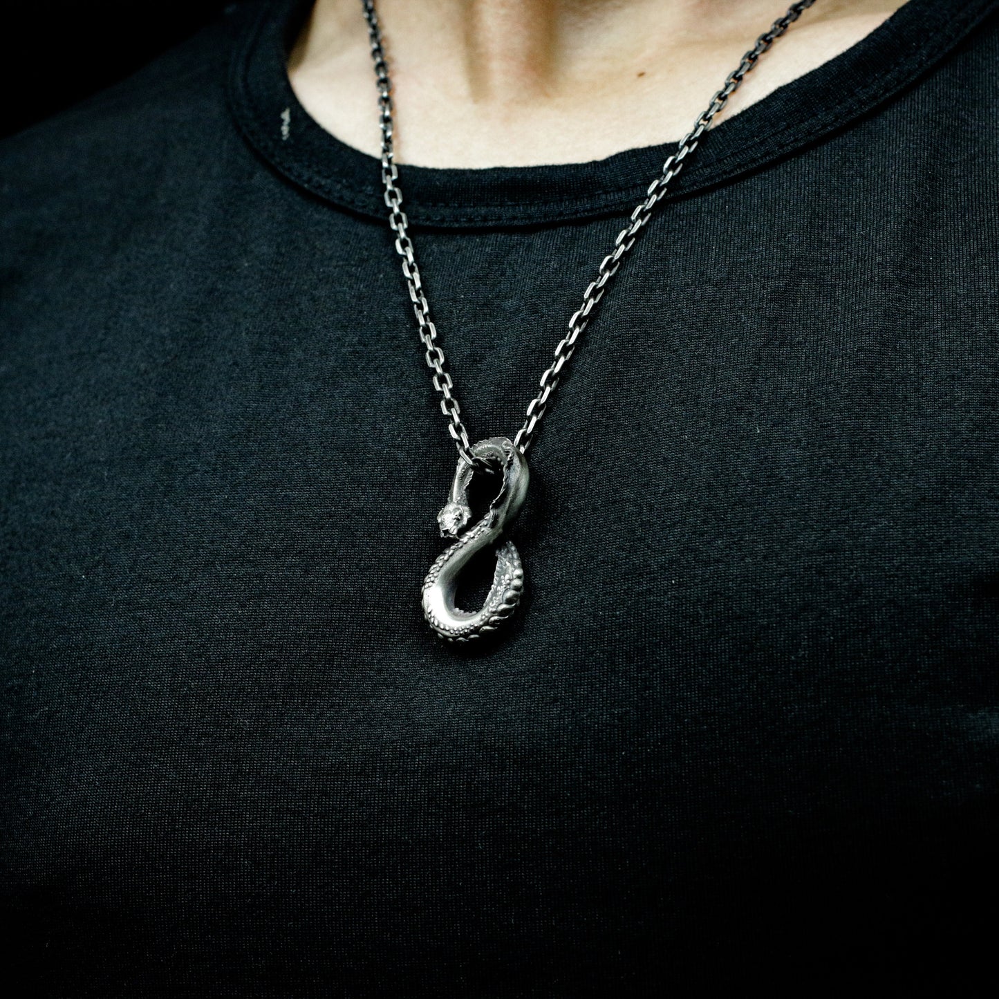 Ouroboros Snake Pendant ¨C 925 Silver Handmade