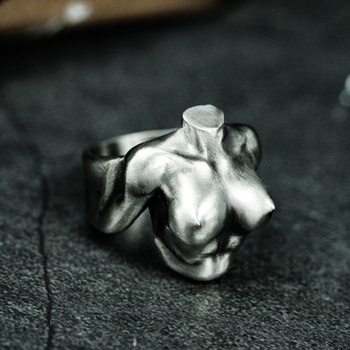 Nude Bodybuilder Ring - 925 Silver Handmade