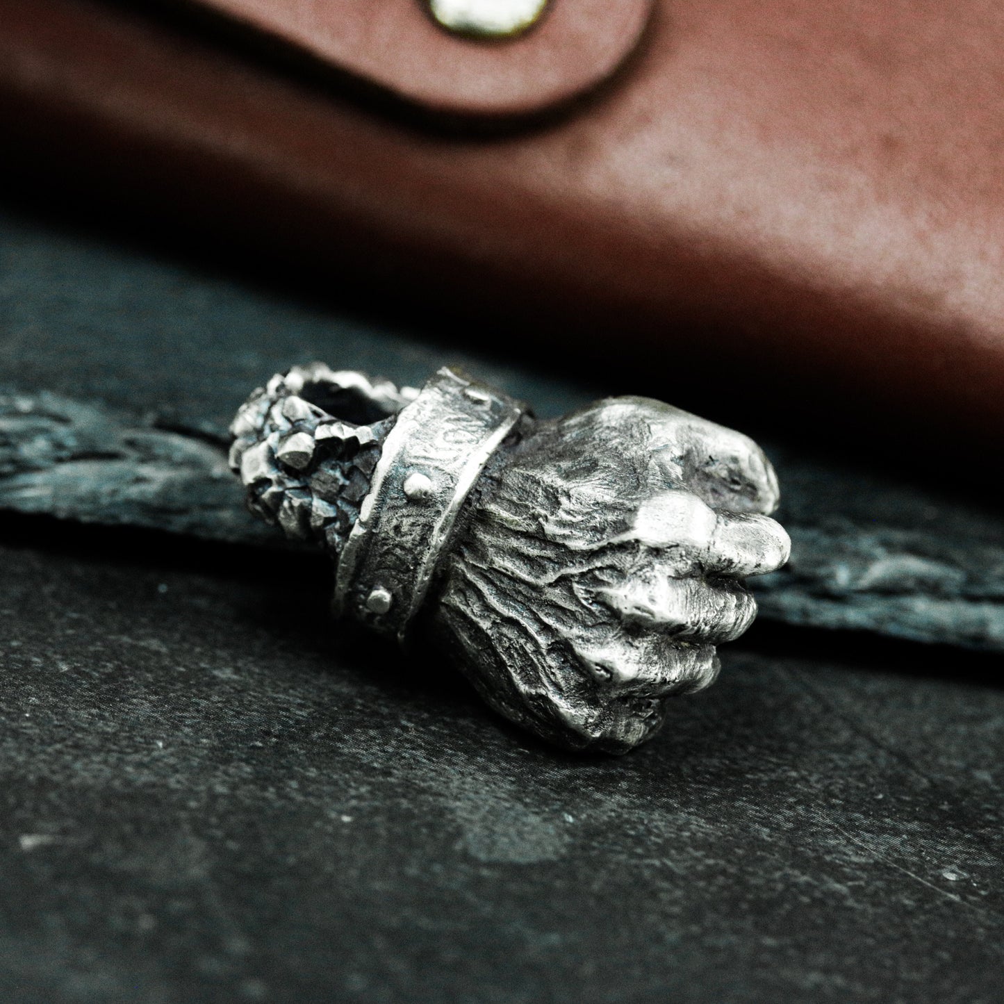 Five Goat Heads Pendant ¨C 925 Silver Handmade