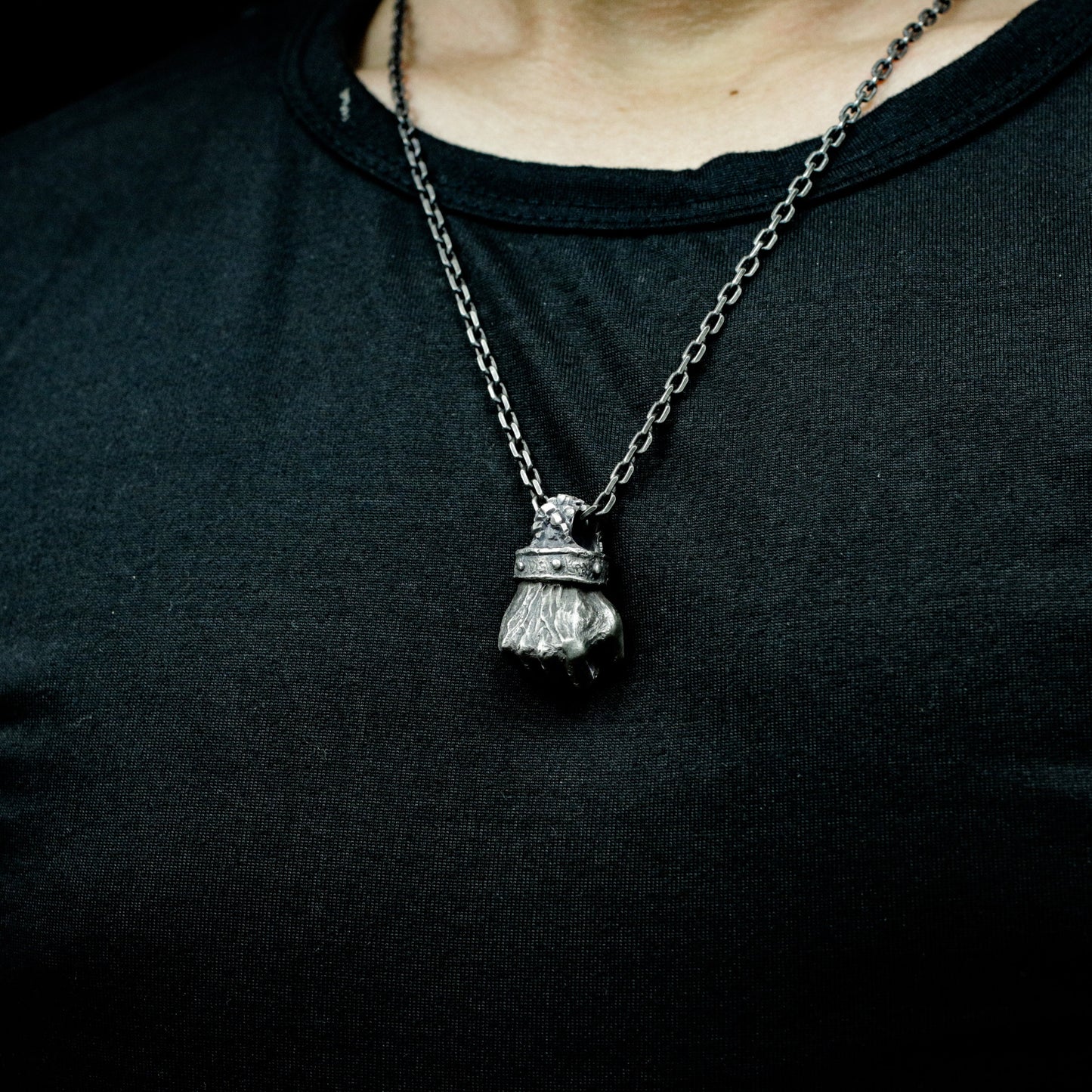 Five Goat Heads Pendant ¨C 925 Silver Handmade