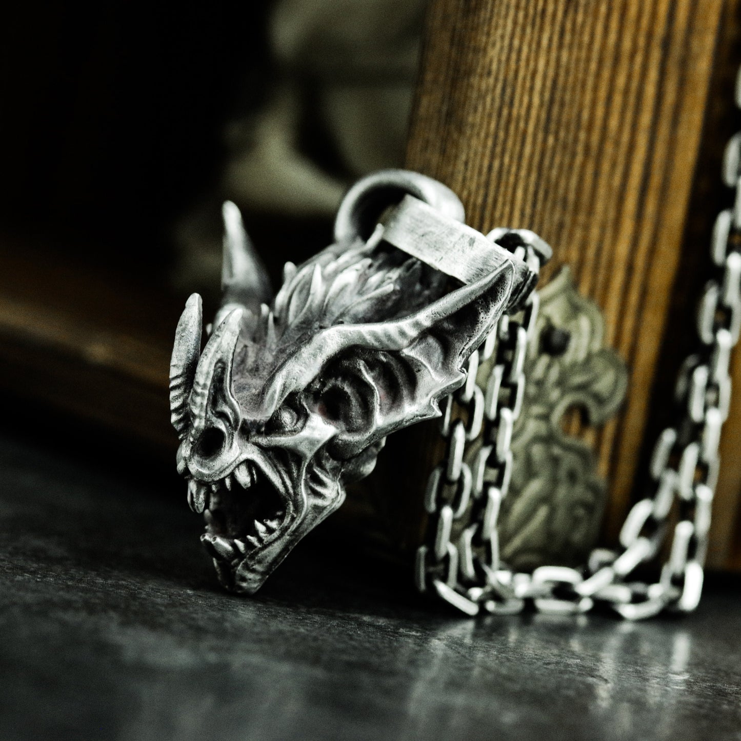 Snarling Beast Pendant ¨C 925 Silver Handmade
