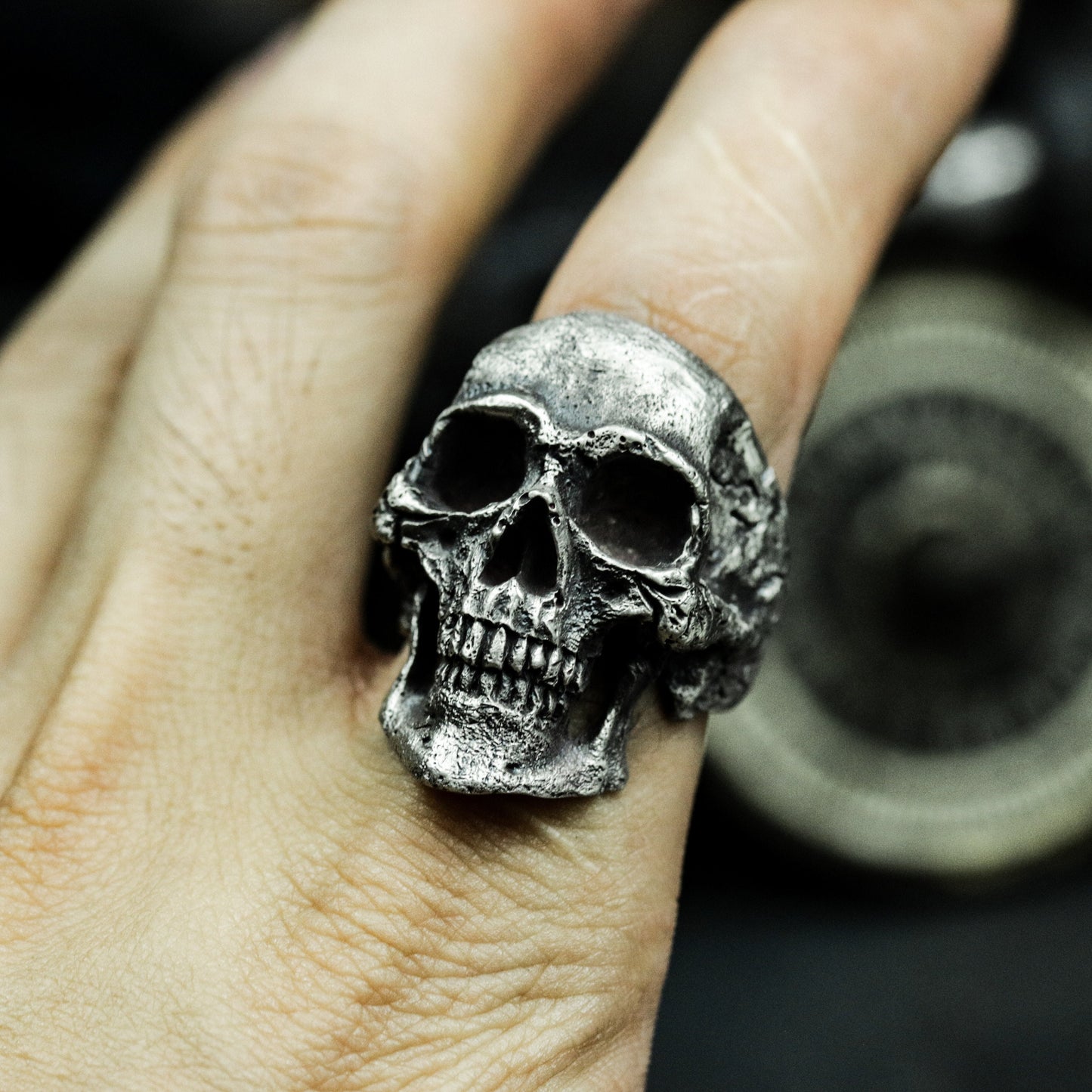 Terminator Skull Ring - 925 Silver Handmade