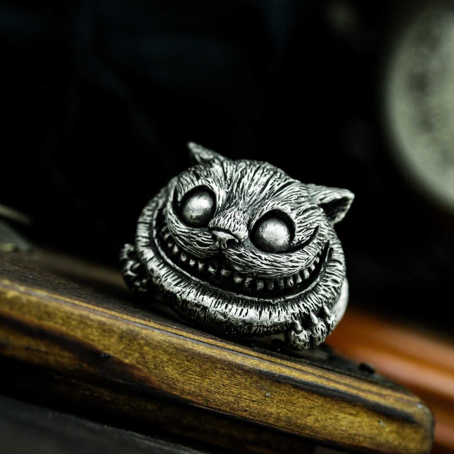 Cheshire Cat Ring ¨C 925 Sterling Silver Handmade