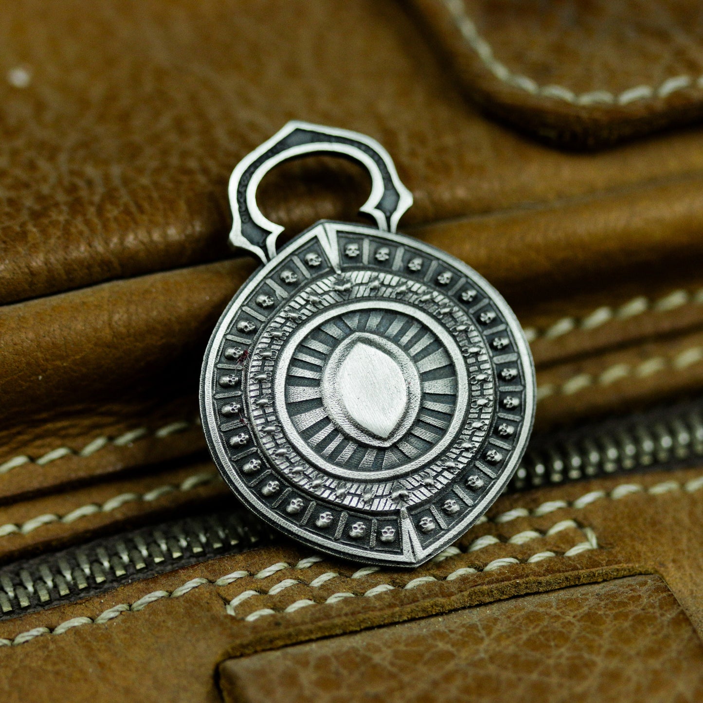 Scarab Medallion Pendant ¨C 925 Silver Handmade