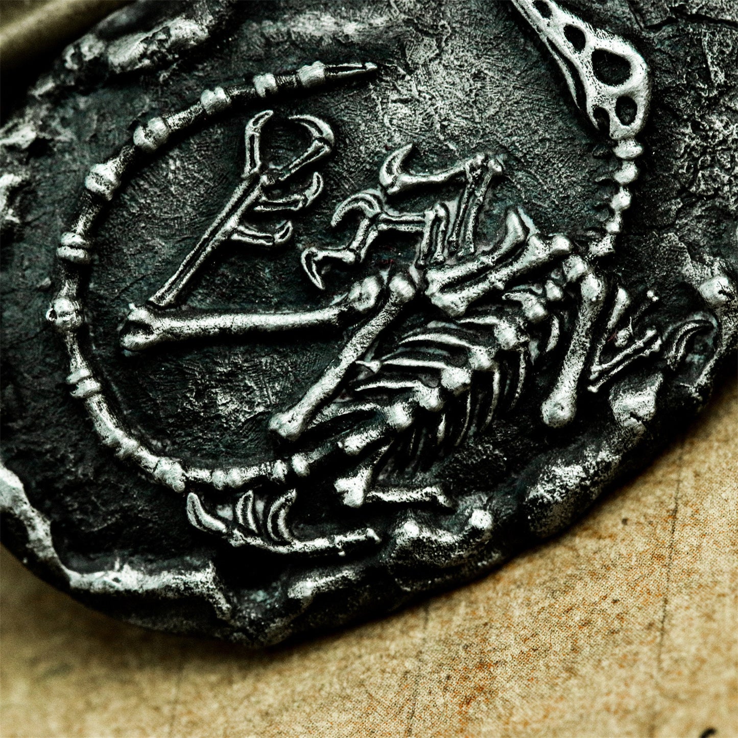 Fossil-Style Insect Shell Pendant (Flat) ¨C 925 Sterling Silver Handmade