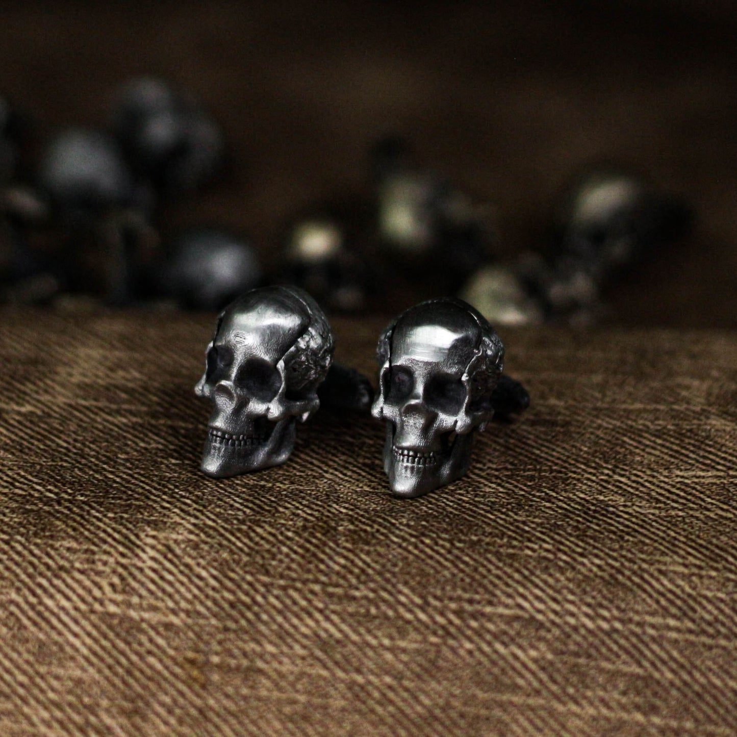 Skull Cufflinks - 925 Silver Handmade