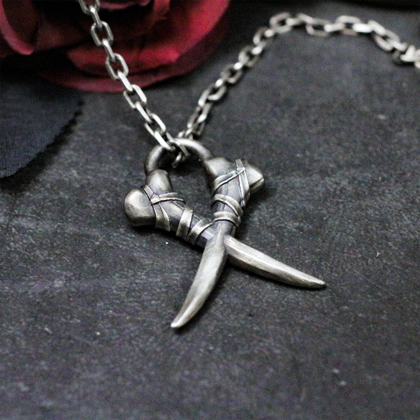 Voodoo Horn Pendant - 925 Silver Handmade Tribal Talisman