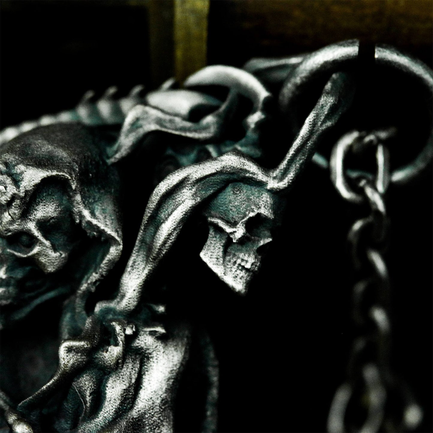 Sitting Reaper Pendant ¨C Handmade 925 Silver Death Figure Necklace