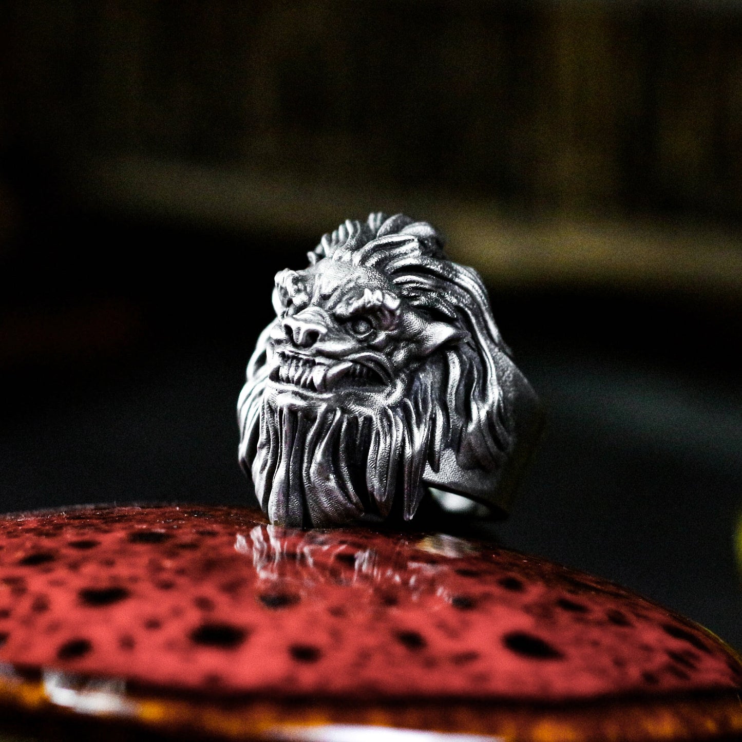 Lion Territory Ring ¨C Handmade 925 Silver Alpha Beast Band