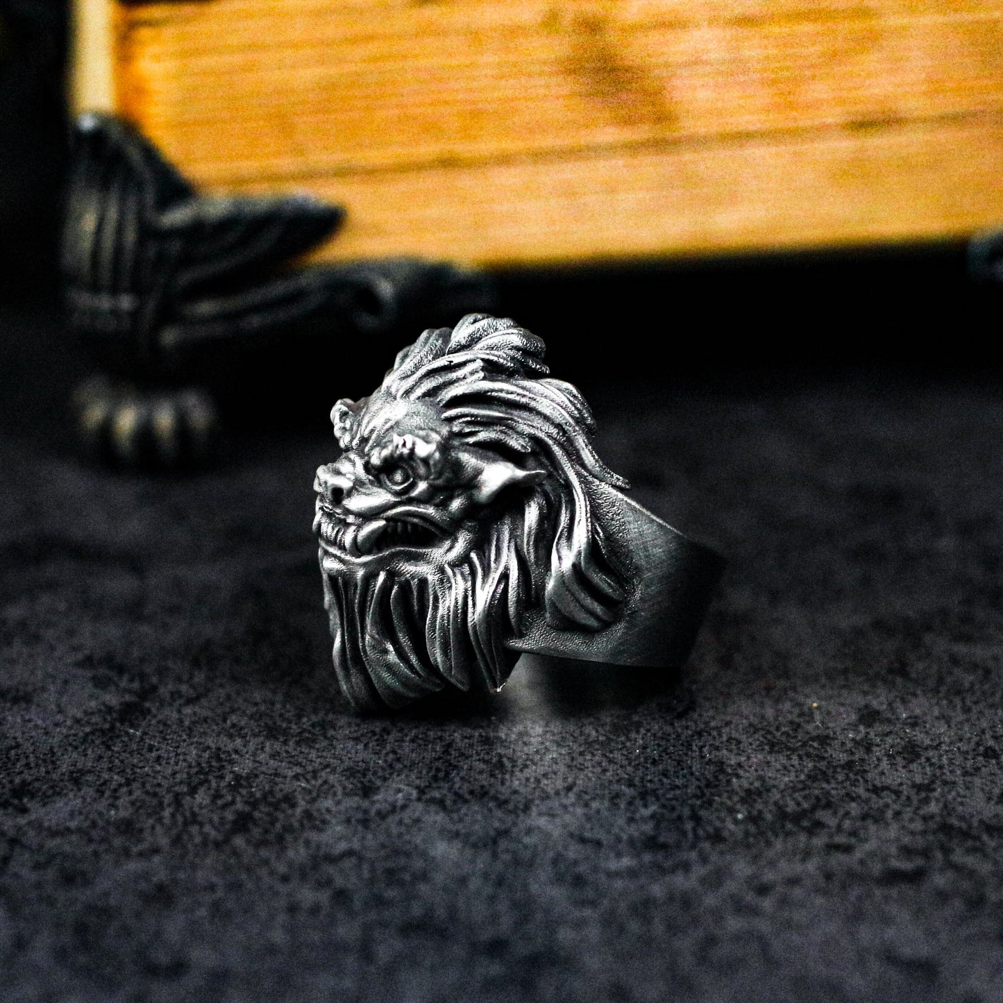 Lion Territory Ring ¨C Handmade 925 Silver Alpha Beast Band