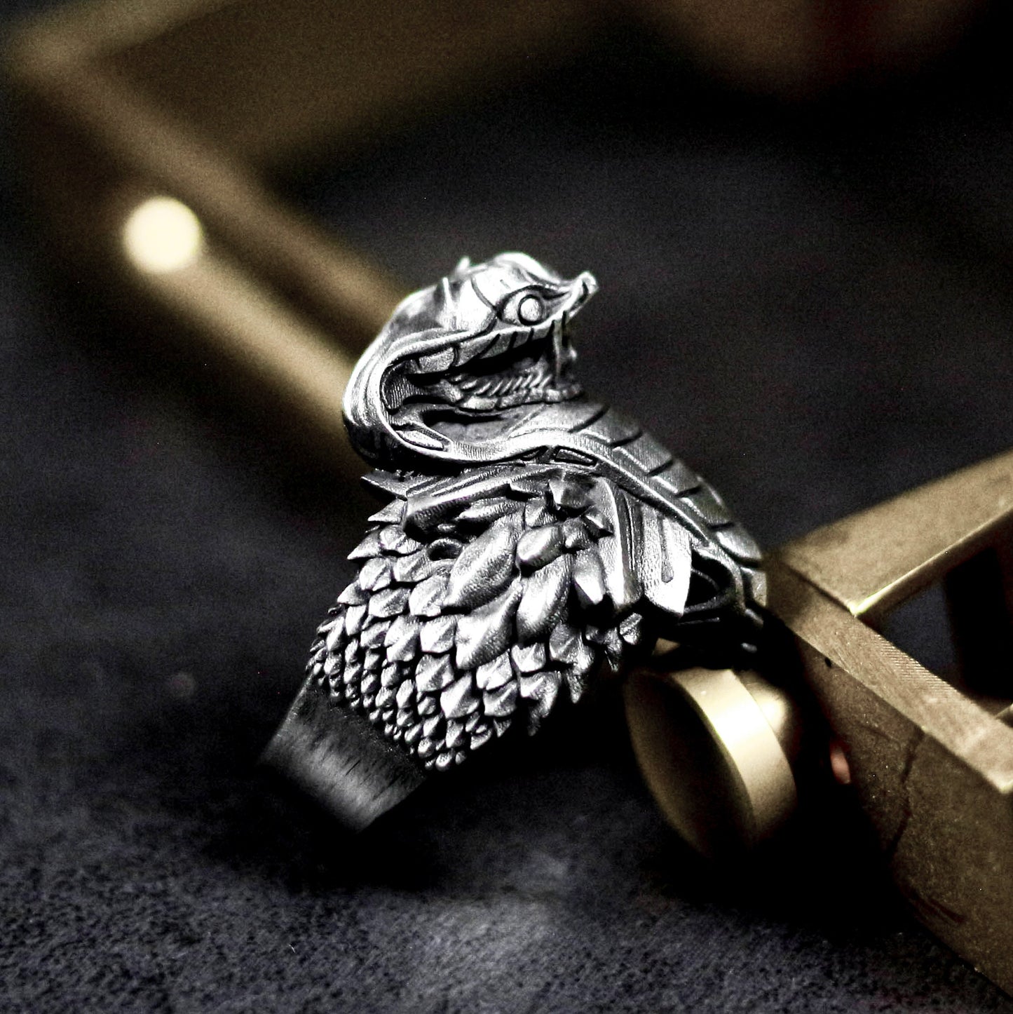 Cobra Head Ring - 925 Sterling Silver Handmade Bold