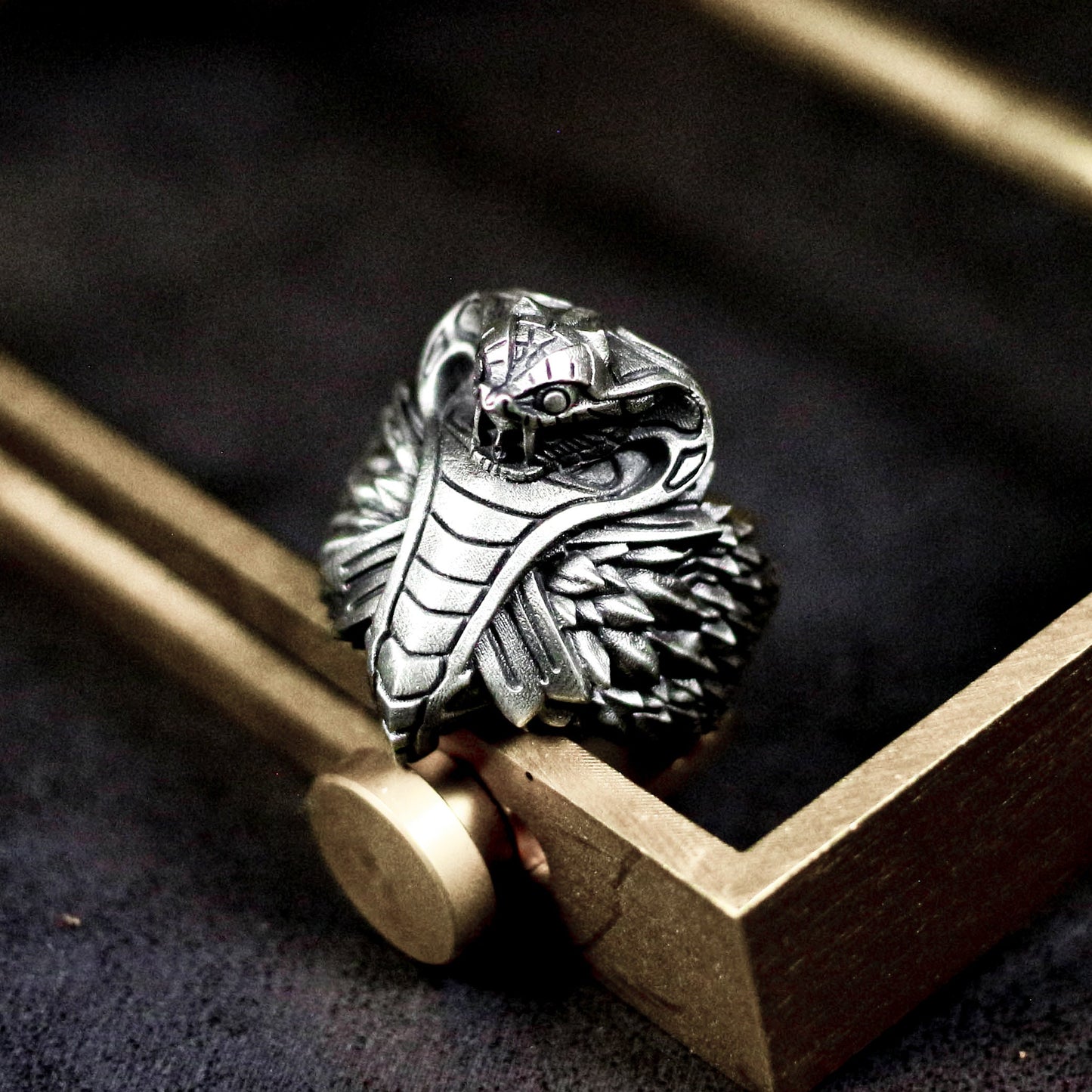 Cobra Head Ring - 925 Sterling Silver Handmade Bold