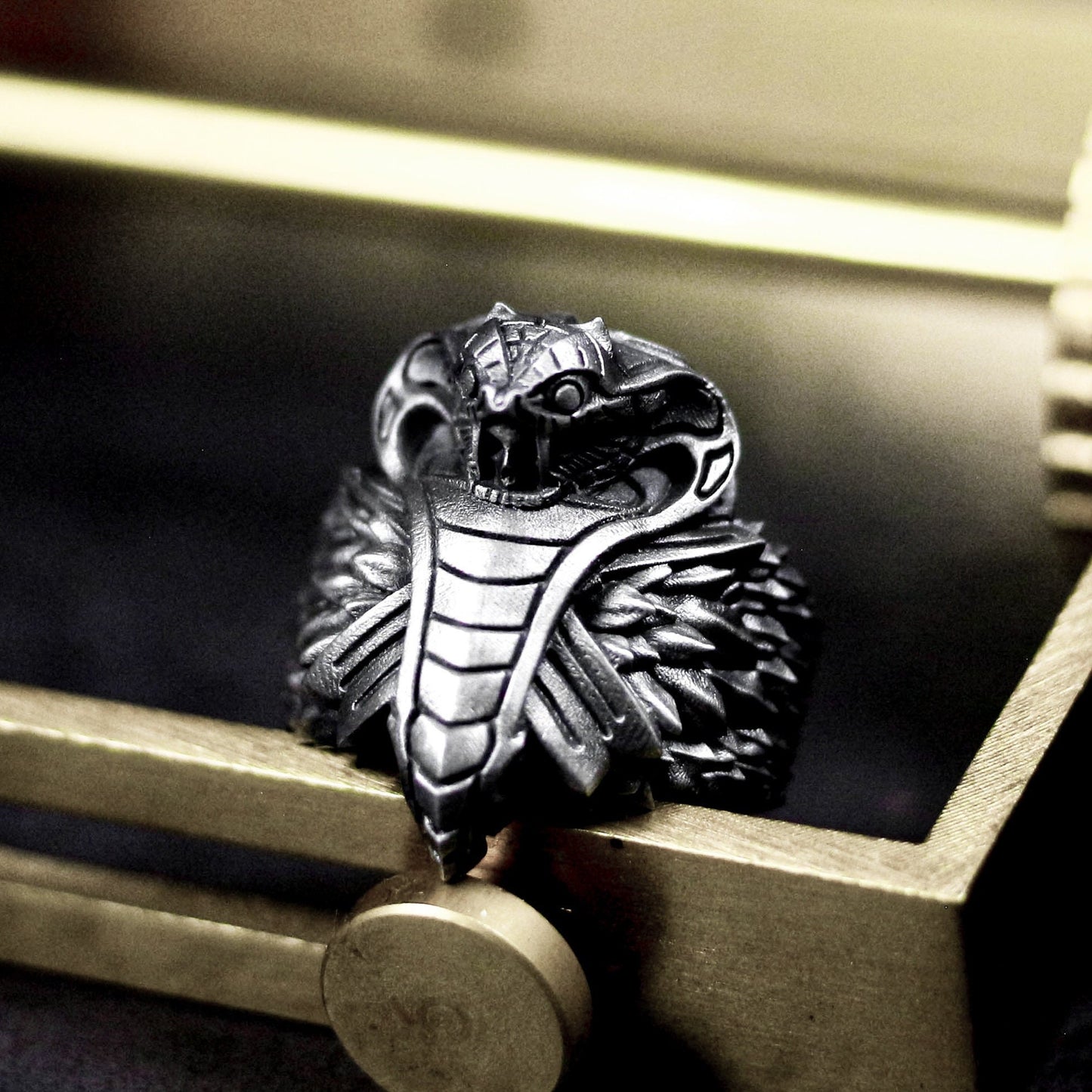 Cobra Head Ring - 925 Sterling Silver Handmade Bold