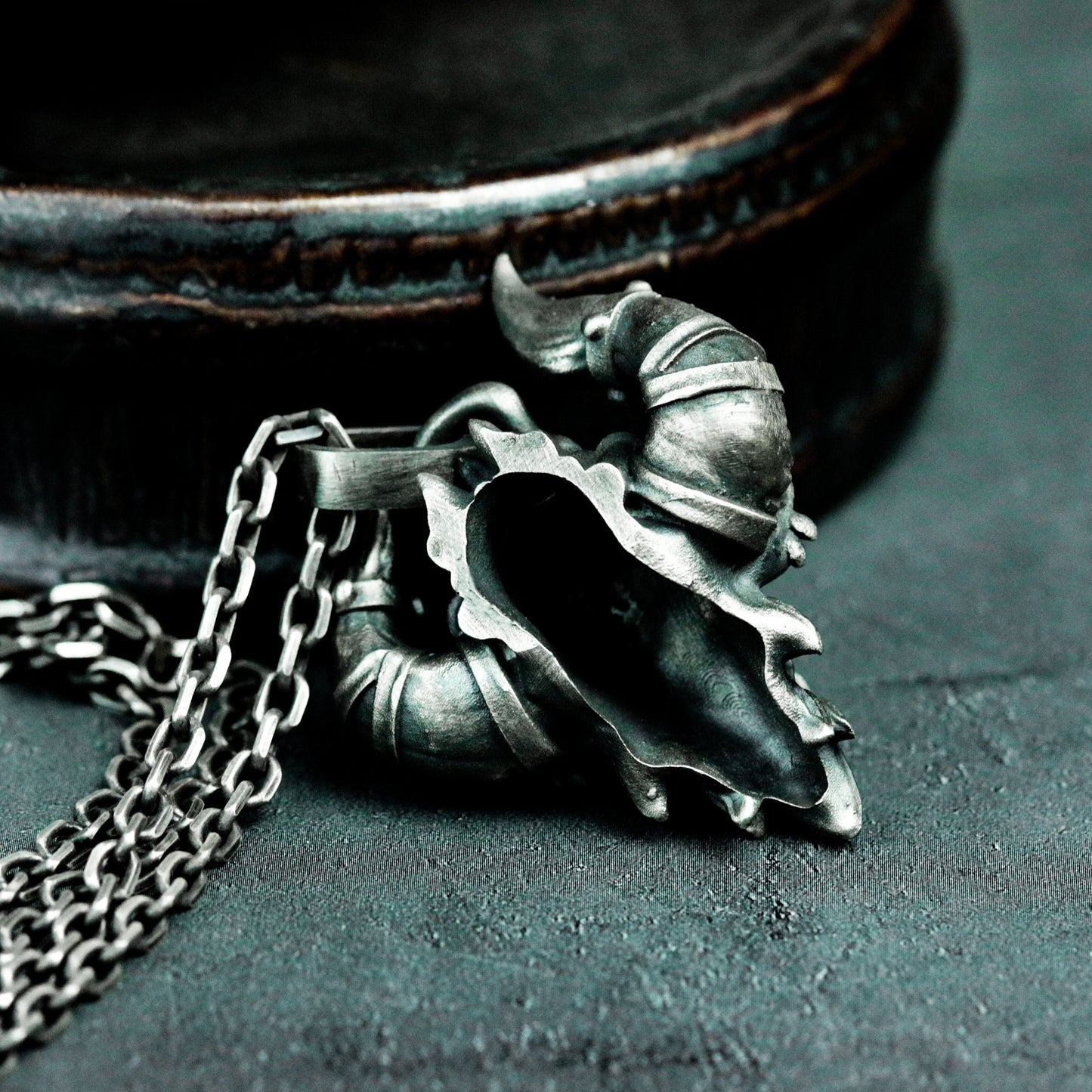 Horned Bull Pendant - 925 Silver Handmade Warrior Beast