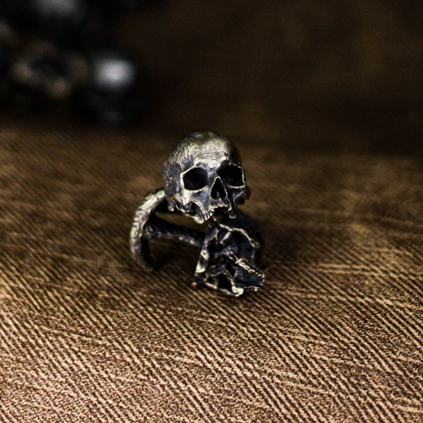 Human Skull Cufflinks - 925 Silver Handmade