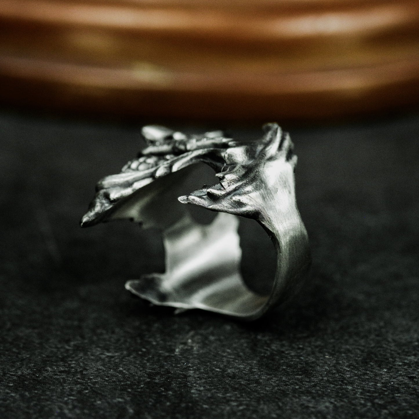 Joker Smile Ring ¨C Handmade 925 Silver Evil Grin Band