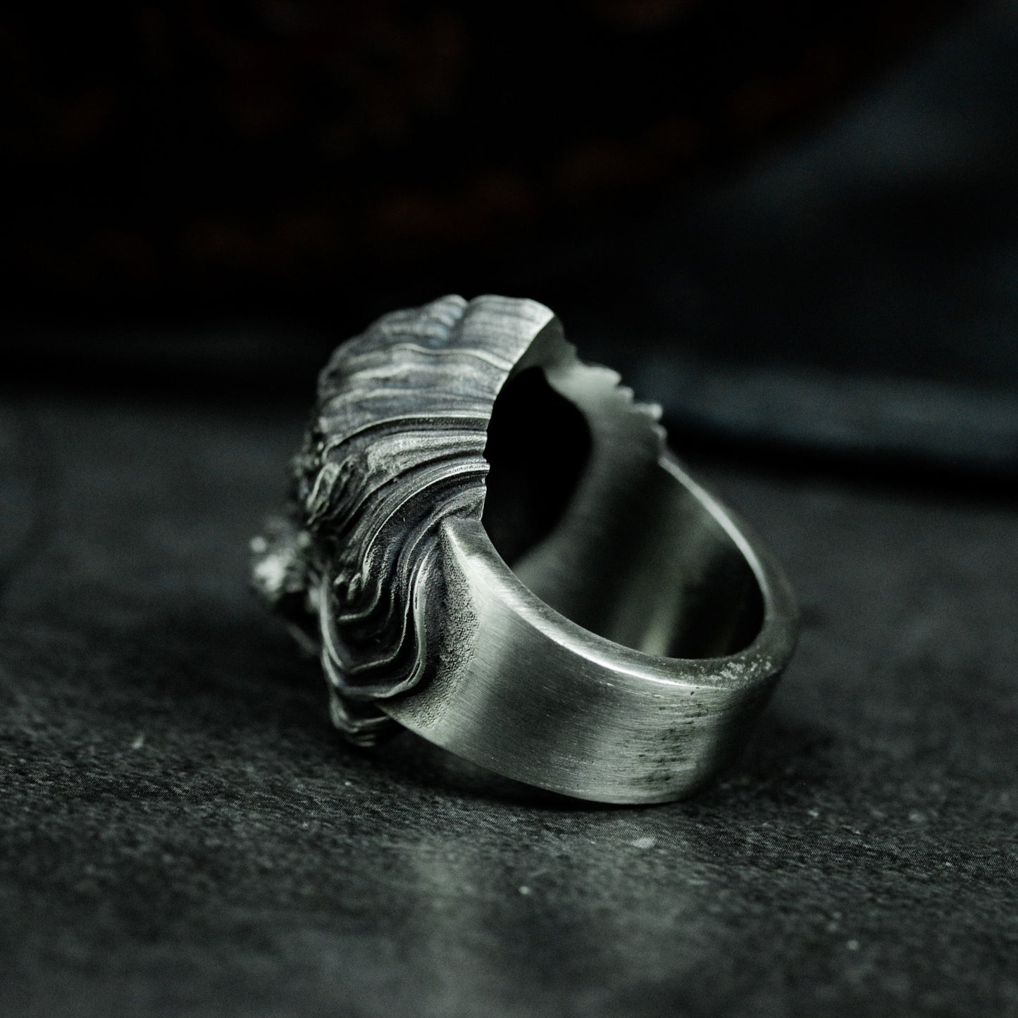 Lion Mask Ring ¨C Handmade 925 Silver Gothic Beast Band