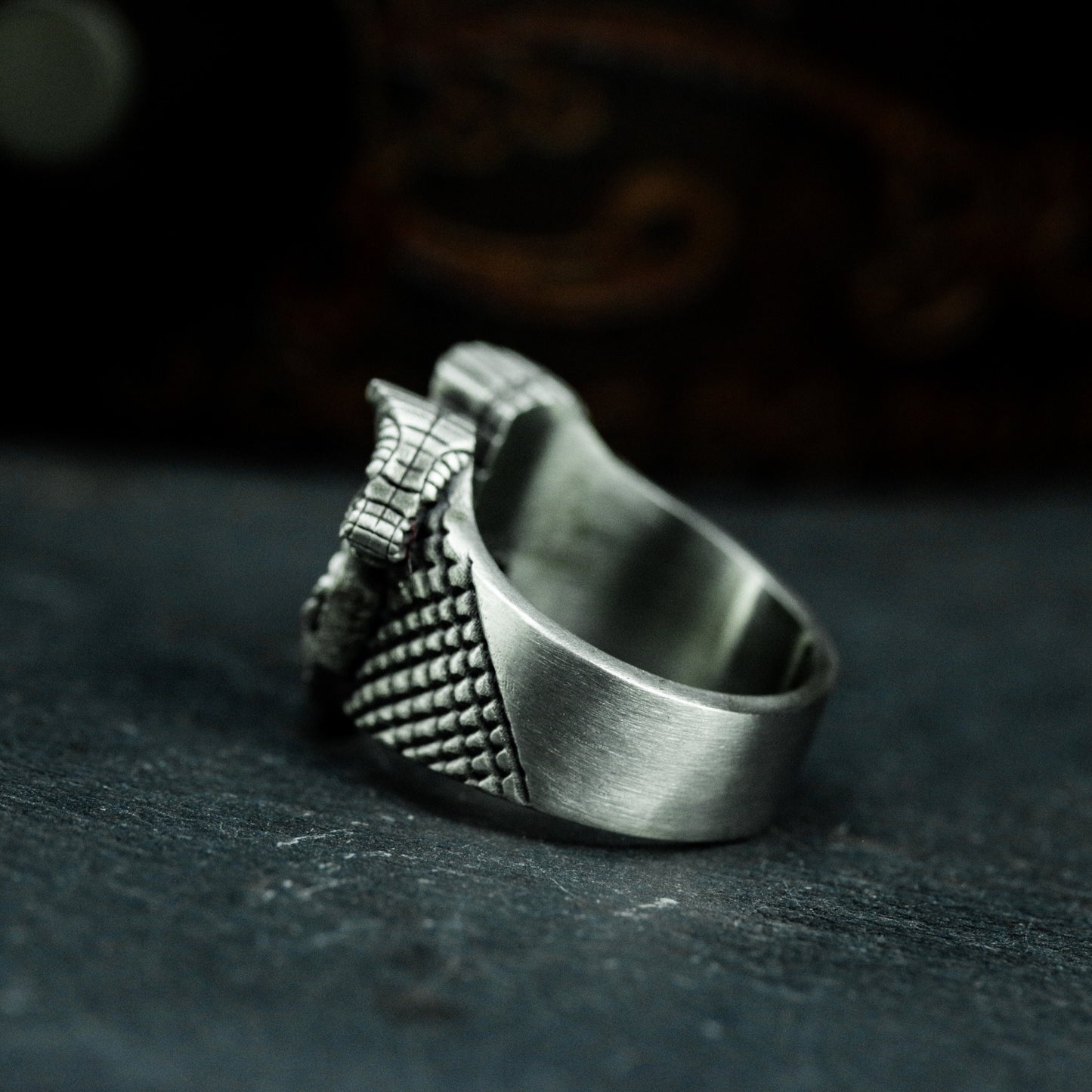 Snake Guard Ring ¨C Handmade 925 Silver Animal Totem Band