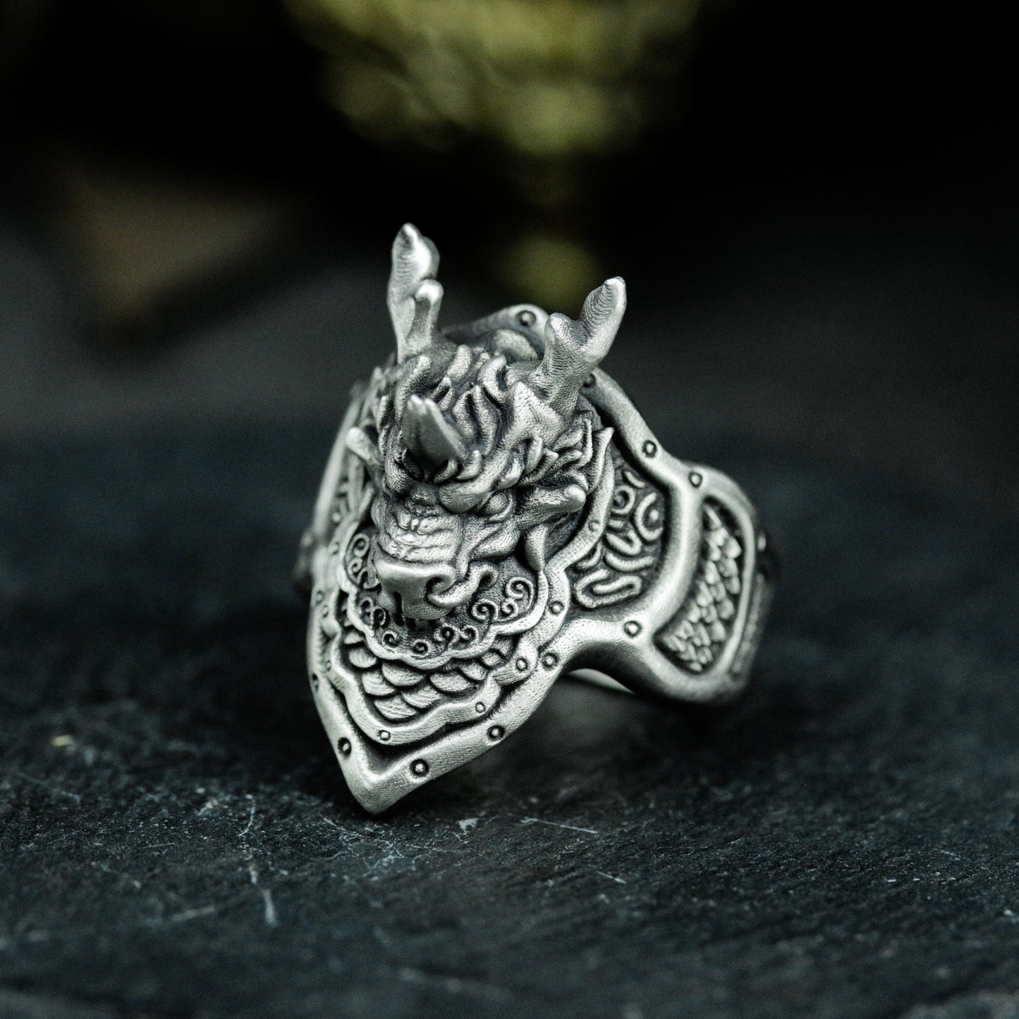 Dragon Crest Ring ¨C 925 Sterling Silver Handmade