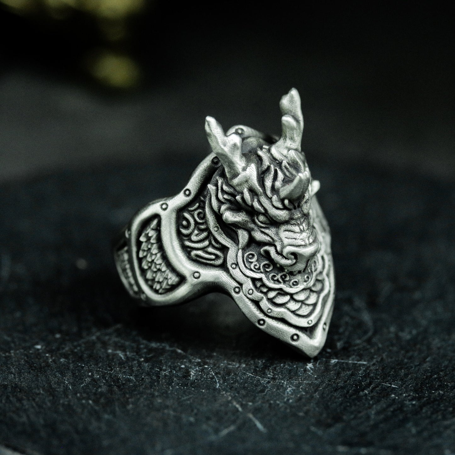 Dragon Crest Ring ¨C 925 Sterling Silver Handmade