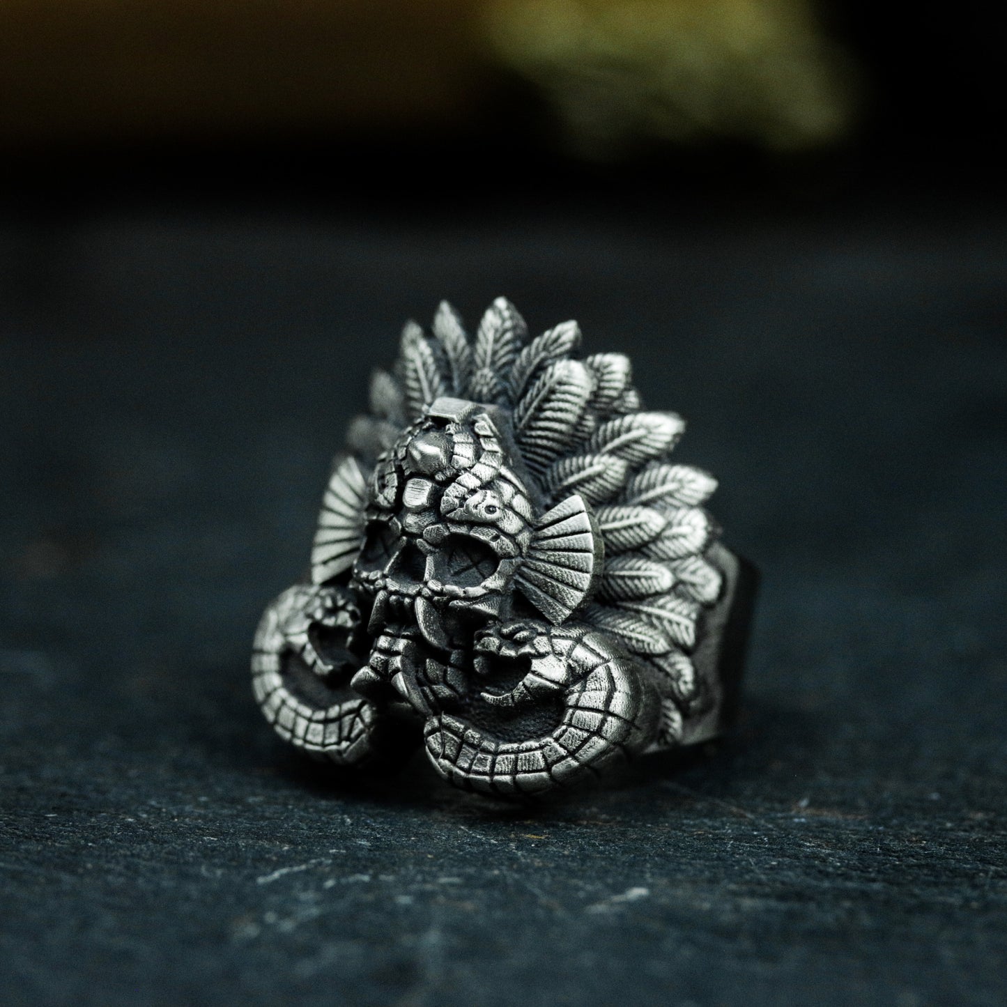 Snake Spirit Ring ¨C Handmade 925 Silver Rain God Totem Band