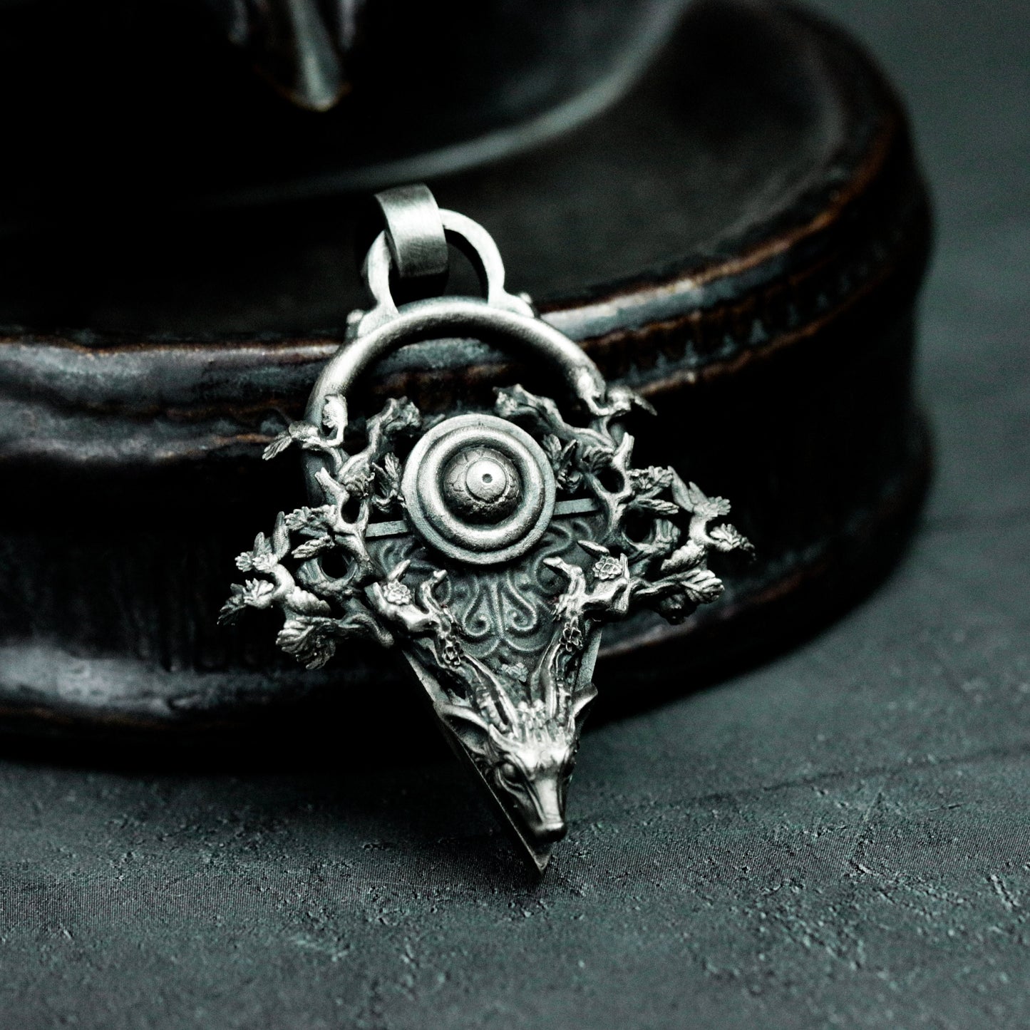Totem Deer Eye Pendant - 925 Silver Handmade