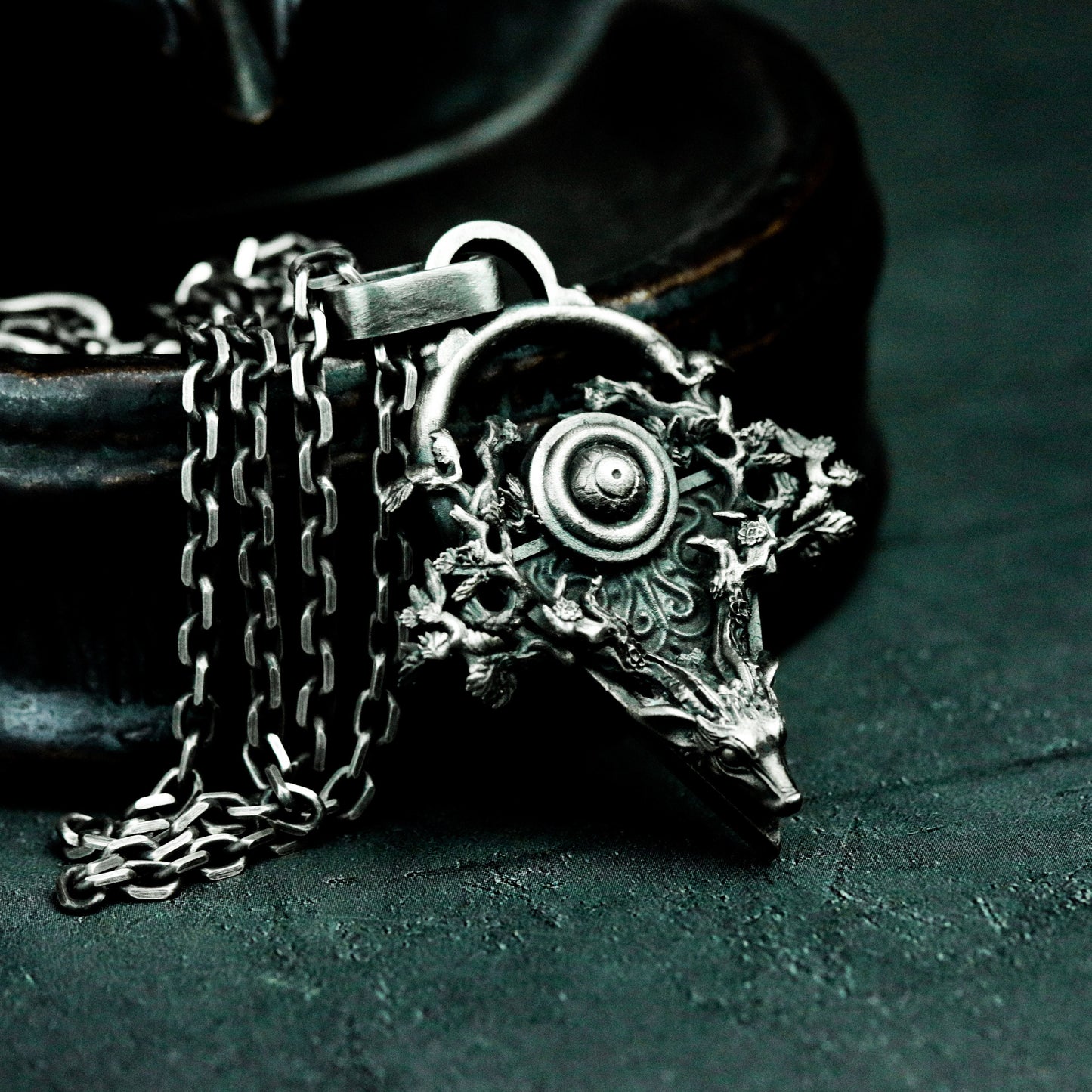 Totem Deer Eye Pendant - 925 Silver Handmade