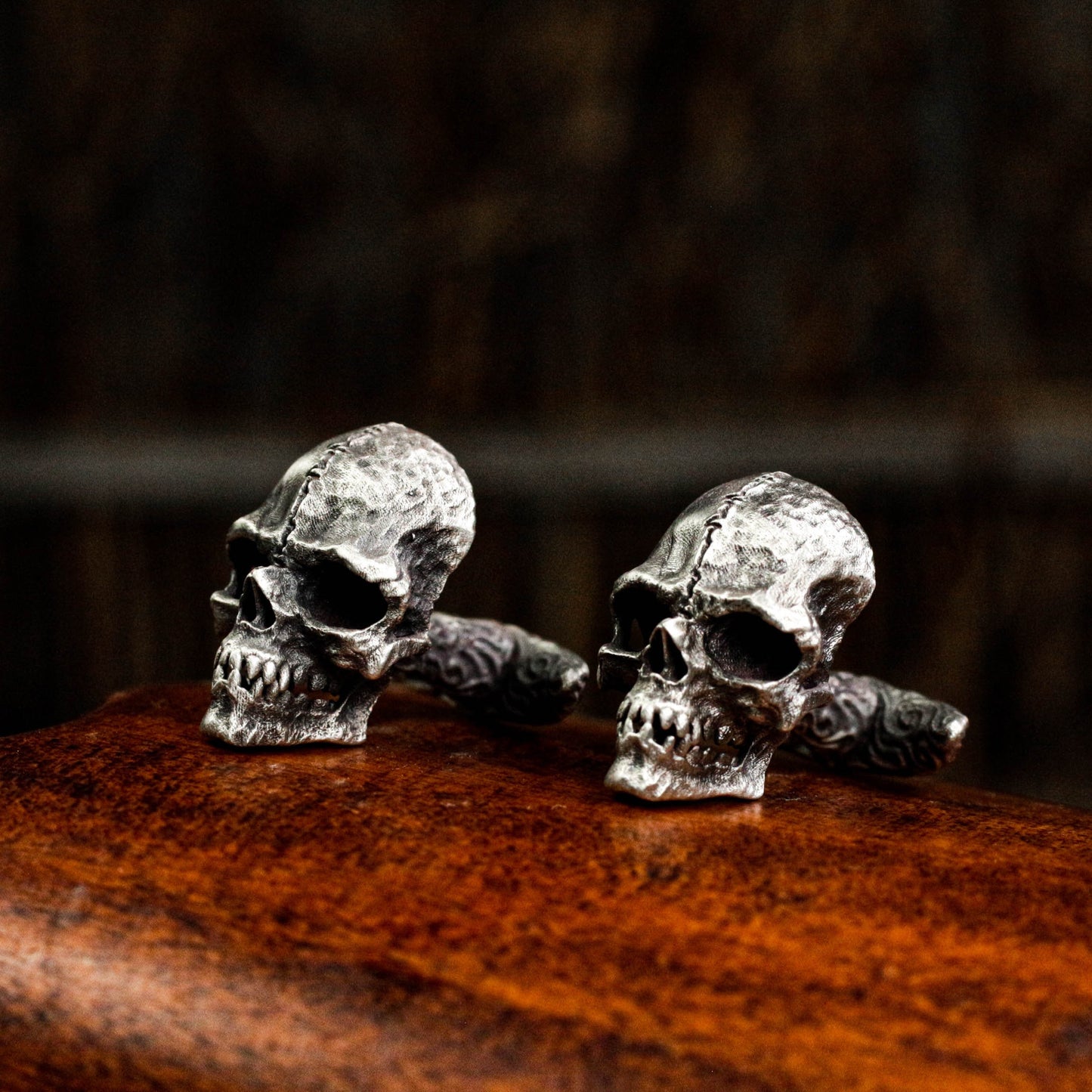 Skull Cufflinks - 925 Silver Handmade