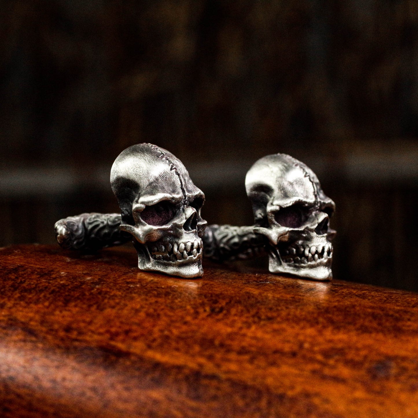 Skull Cufflinks - 925 Silver Handmade