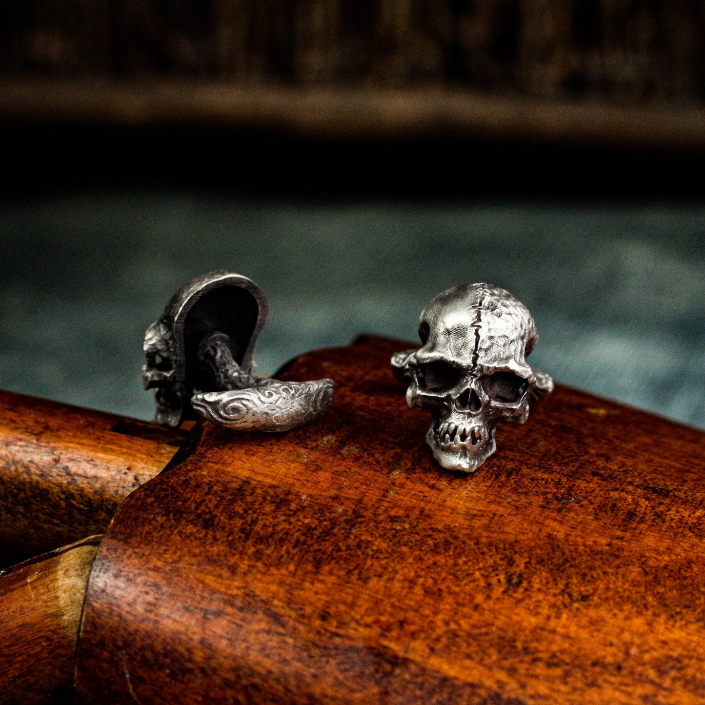 Skull Cufflinks - 925 Silver Handmade