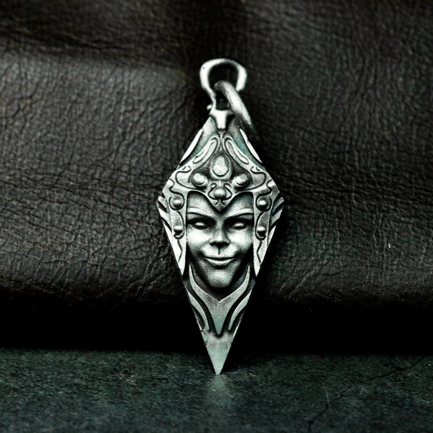 Face on Blade Pendant ¨C 925 Silver Handmade
