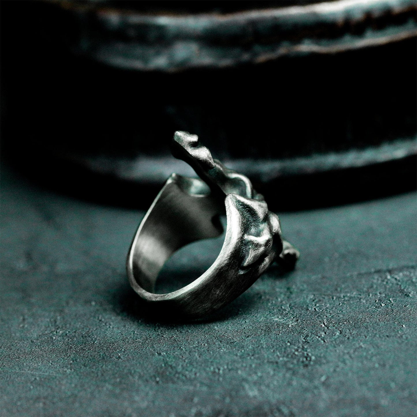 Cross Fleur Ring - 925 Sterling Silver Handmade Gothic
