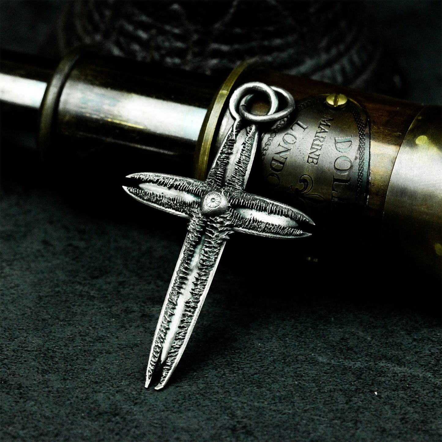 Torn Ghost Cross Pendant - 925 Silver Handmade