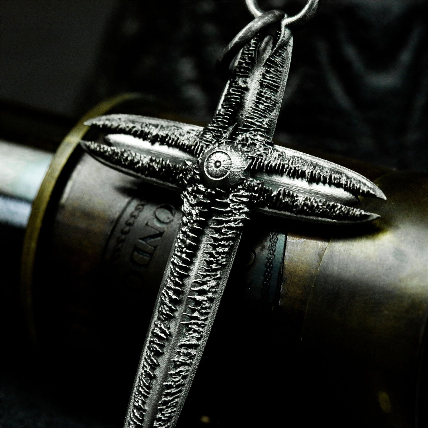Torn Ghost Cross Pendant - 925 Silver Handmade