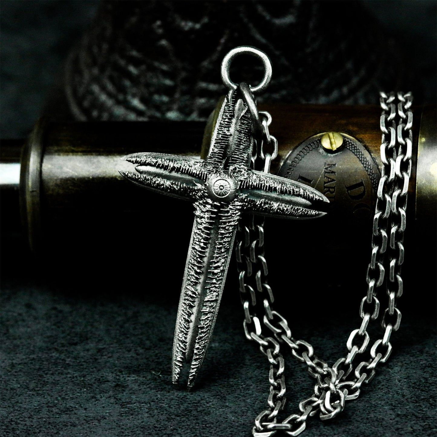 Torn Ghost Cross Pendant - 925 Silver Handmade