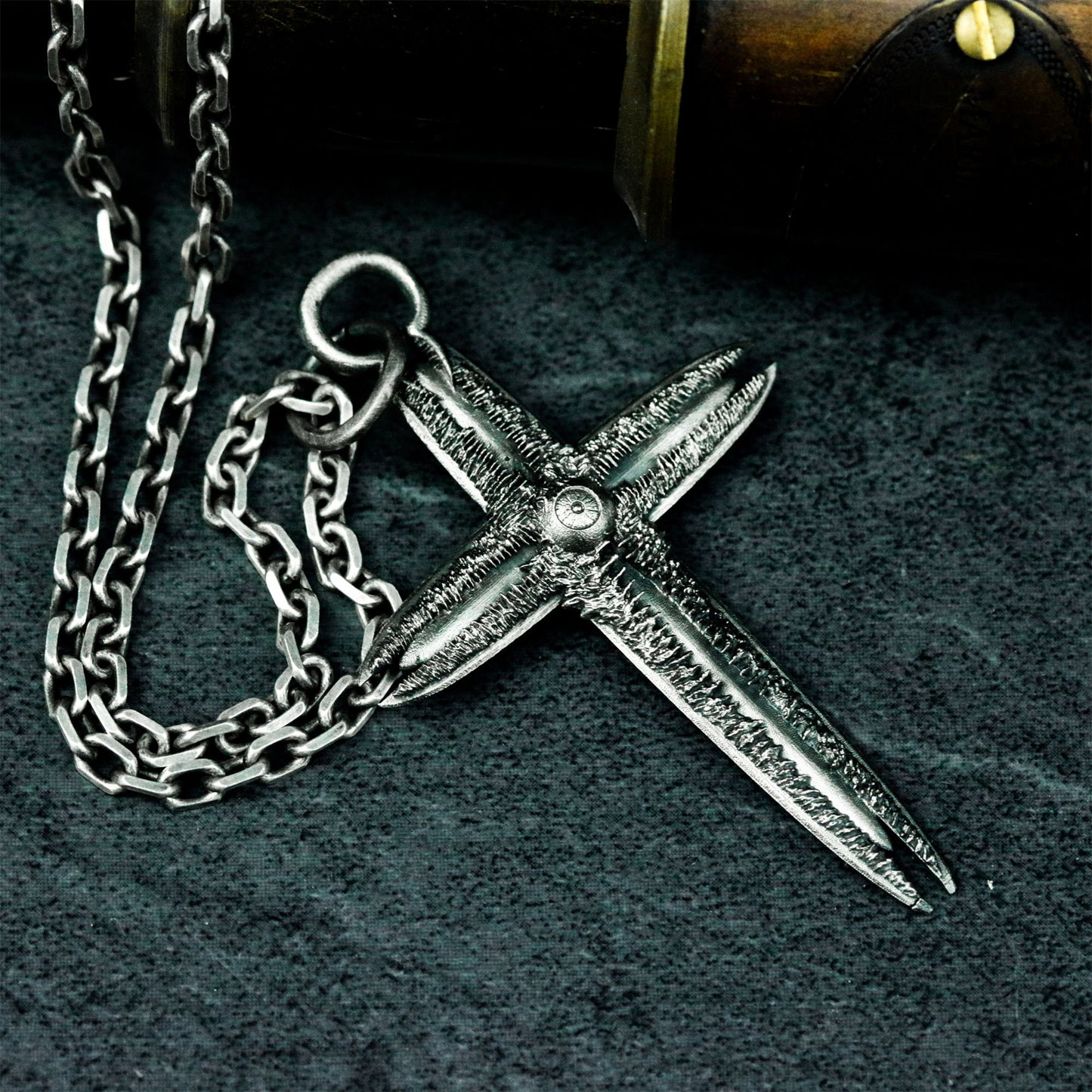 Torn Ghost Cross Pendant - 925 Silver Handmade