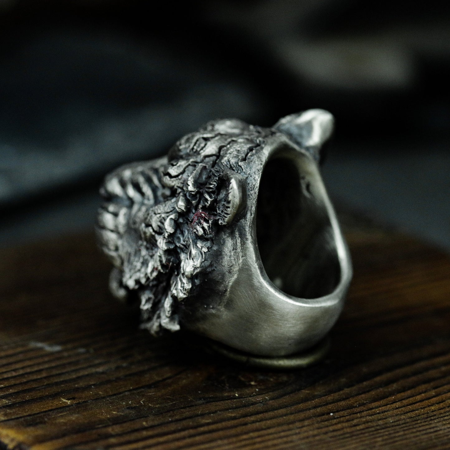 Big Tiger Head Ring - 925 Silver Handmade