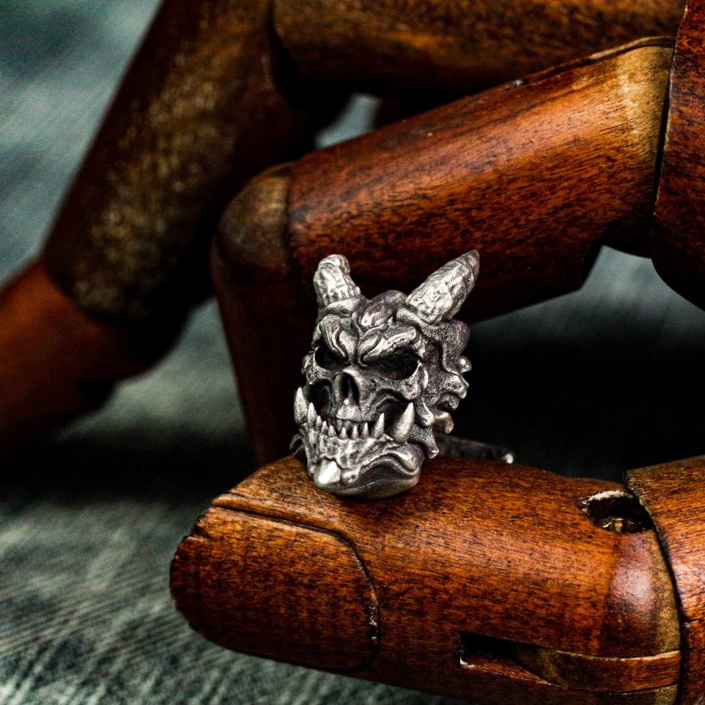 Bonjour Devil Mask Cufflinks - Handmade 925 Silver