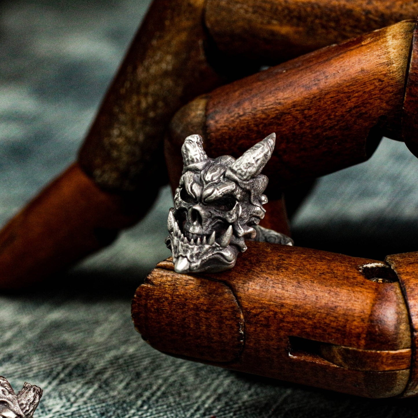 Bonjour Devil Mask Cufflinks - Handmade 925 Silver