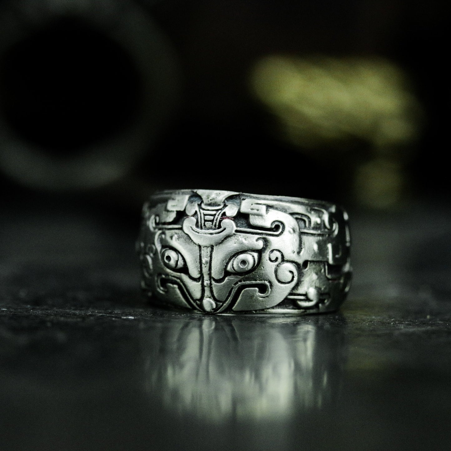 Guardian Beast Ring - 925 Silver Handmade Chinese Totem